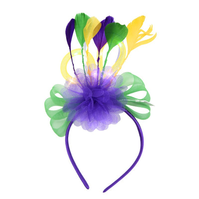 Mardi Gras Feather Headbands - Mardi Gras Apparel