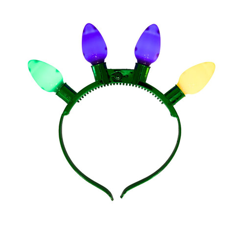 Mardi Gras Flashing Light Headband - Mardi Gras Apparel - Accessories, Adult, Ladies - 