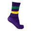 Mardi Gras Purple Striped Slouchy Socks - Mardi Gras Apparel