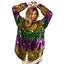 Mardi Gras Sequin Color Block Shirt - Mardi Gras Apparel