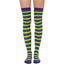 Mardi Gras Striped Knee High Stocking - Mardi Gras Apparel