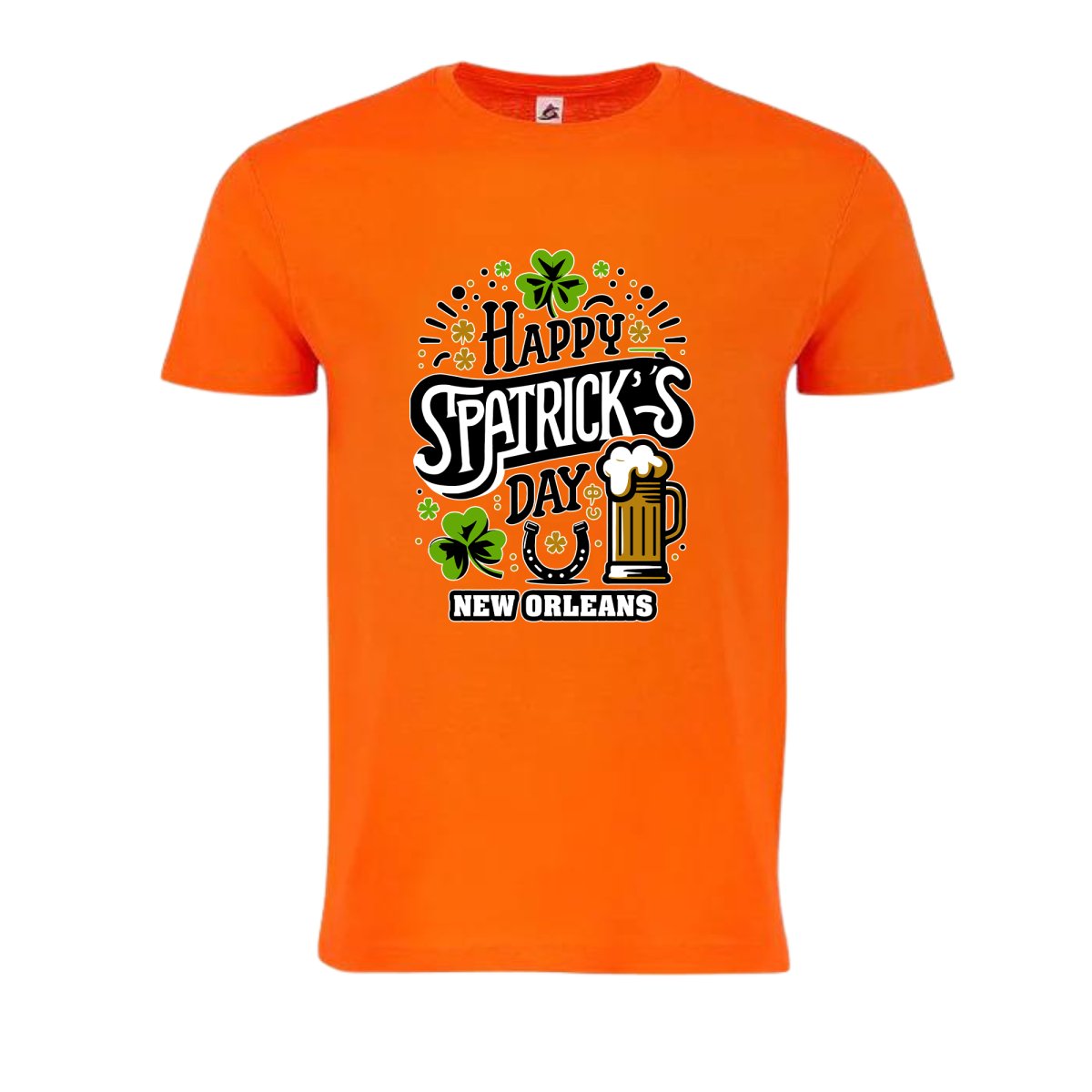 New Orleans Festive Orange St. Patrick's Day Beer Mug T-Shirt - Mardi Gras Apparel