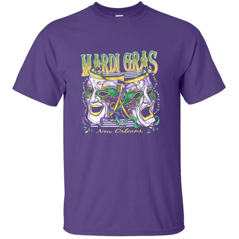 New Orleans Mardi Gras COMEDY/TRAGEDY Celebration Tee - Shirt - Mardi Gras Apparel - Adult, Adult Unisex, Black - Tee - Shirt